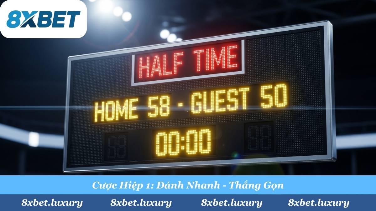 Tiếng còi kết thúc Hiệp 2 vang lên cũng là lúc kèo Hiệp 1 được thanh toán. Tiền về ngay, không lo hiệp phụ!